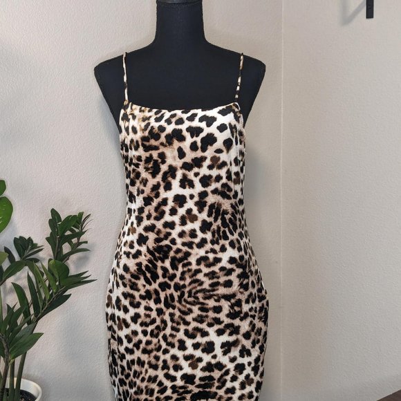 Urban Renewal Vintage Leopard Print Mini Dress - Picture 1 of 6